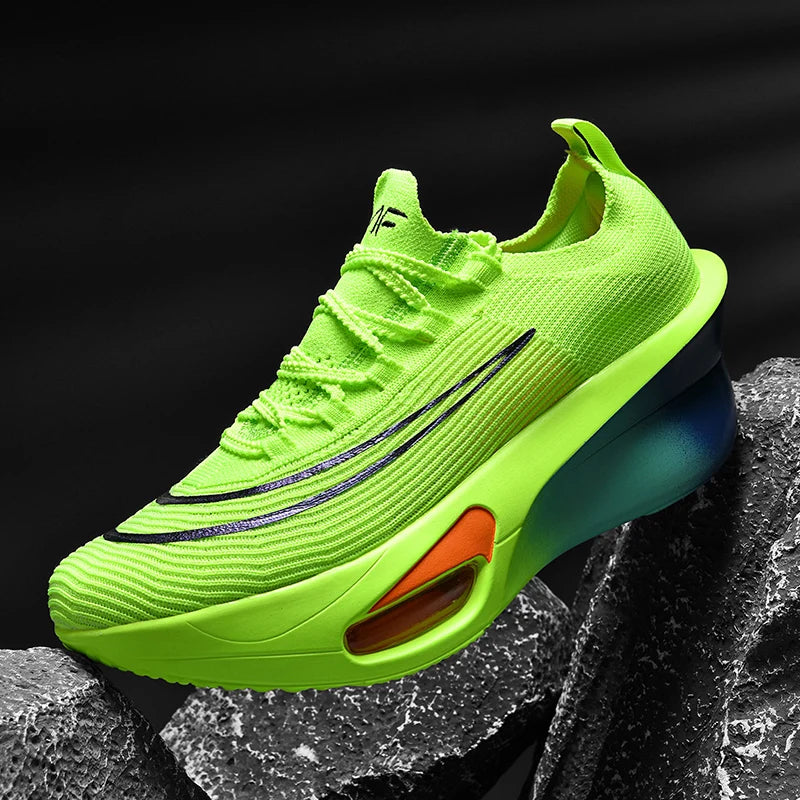 Casual Sneakers Air Cushion Running Shoes Jogging Marathon Men Sports Breathable Lightweight Comfortable Nonskid Leisure Sneaker