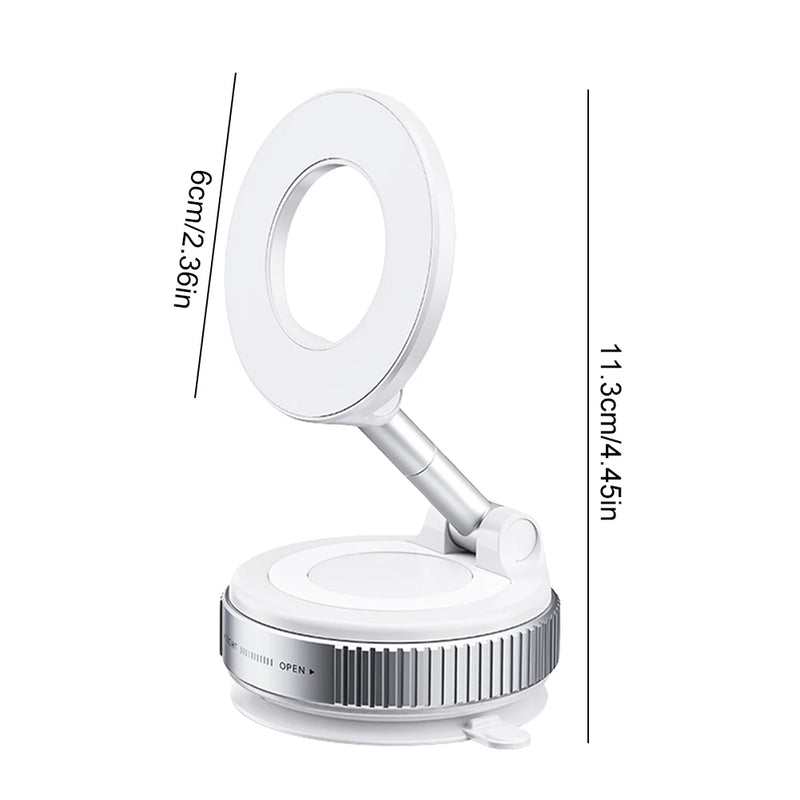 Magnetic Vacuum Car Mount Phone Holder Vacuum Suction Cup Car Phone Stand Universal GPS Navigation Stand for Car Smooth Surfaces