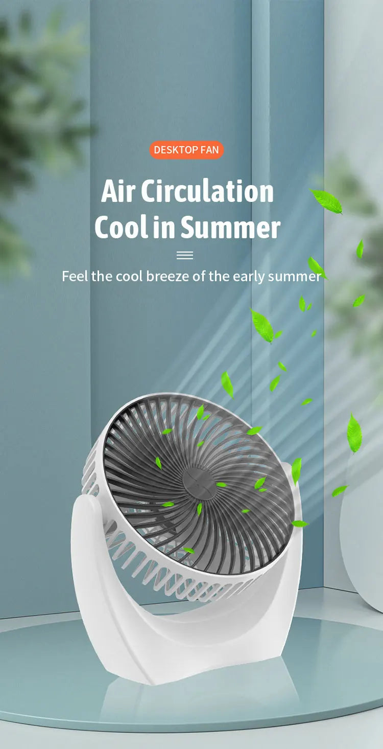 Portable Mini USB-Charged Desk Fan for Desktop Use - Compact and Convenient!