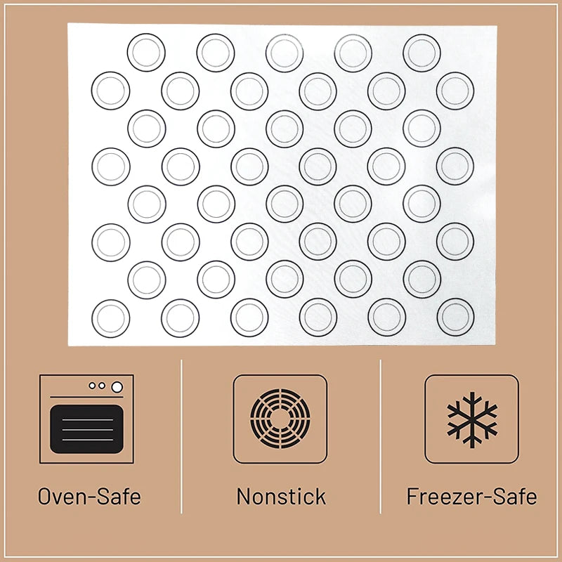 1PC Silicone Baking Mat for Oven, Baking Macarons Cookies, Reusable Nonstick & Easy to Clean, 40cm/15.75 X 30cm/11.75inch, White