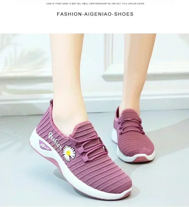 Women Sneakers Autumn New Trendy Mesh Casual Sports Running Shoes Wholesale Comfortable Lightweight Breathable Fashion Sneakers