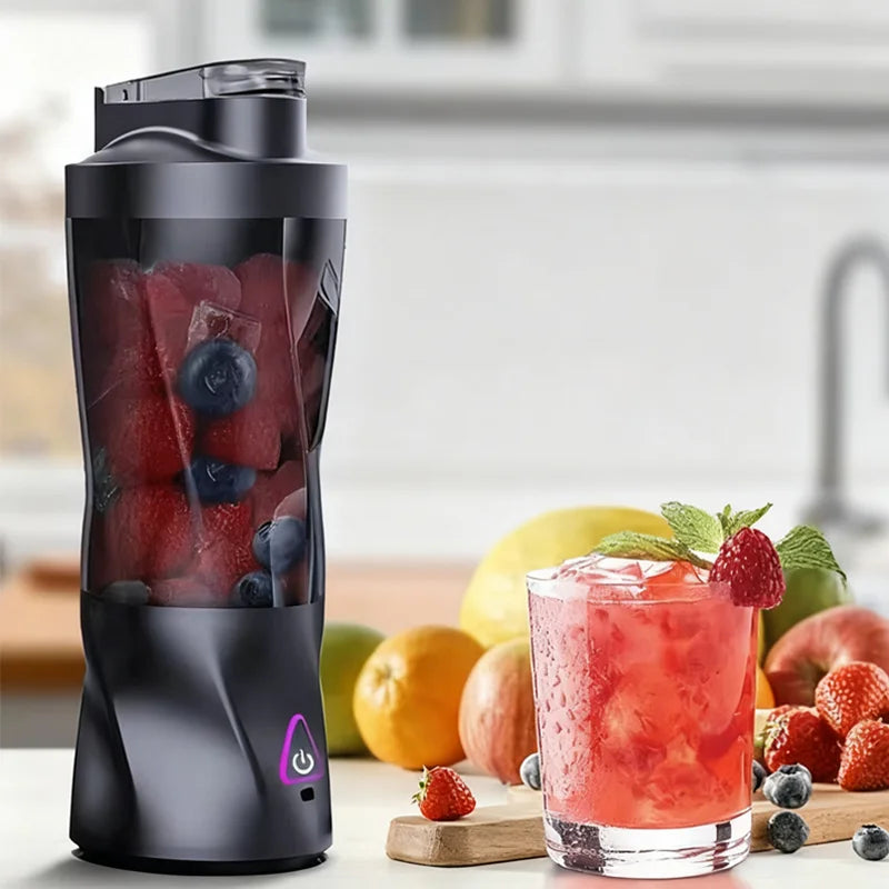 2025 Portable Electric Blender Juicer USB Rechargeable Mini Smoothie Blender Personal Fruit Mixer for Home Office Travel