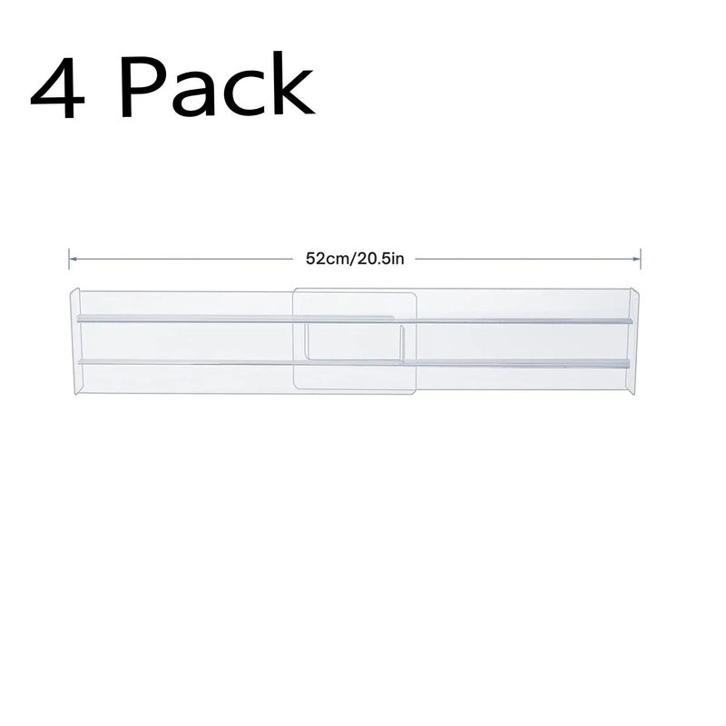 Drawer Dividers Organizers Adjustable Plastic Drawers Separators for Clothing Kitchen Utensils Makeup Office Storage