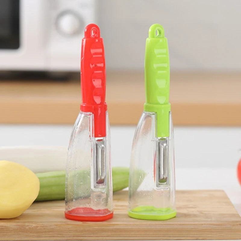 Fruit Peeler with Storage Box for Household Peeling Storage Kitchen Special Anti-splash Fruit and Vegetable Peeler