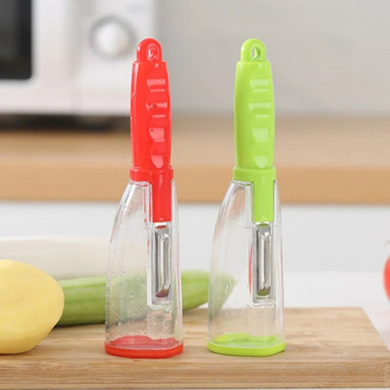 Fruit Peeler with Storage Box for Household Peeling Storage Kitchen Special Anti-splash Fruit and Vegetable Peeler