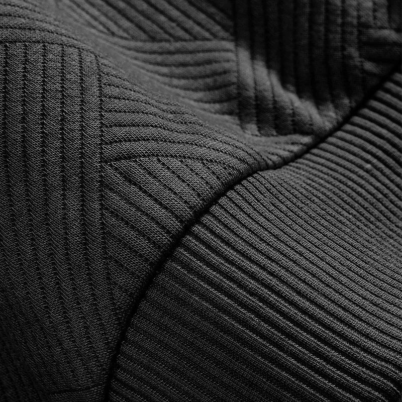 Men’s Zipper Polo Sweatshirt – Turn-Down Collar Long Sleeve Pullover for Autumn and Winter