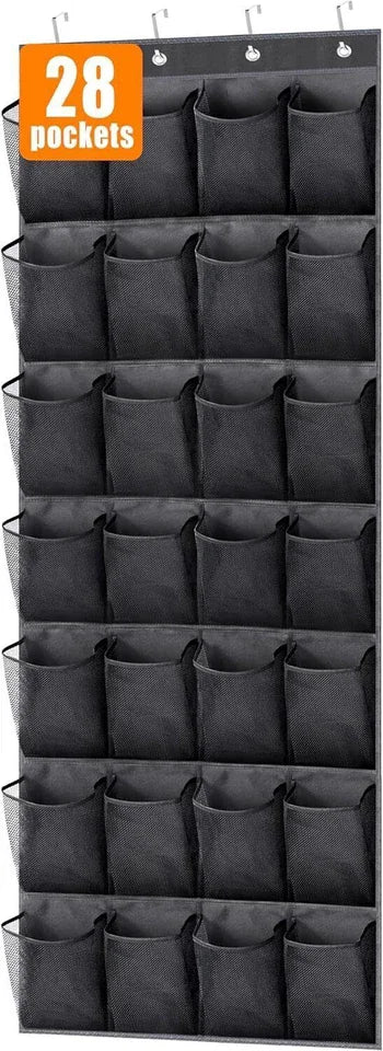 Over The Door Shoe Organizer 28 Pockets Hanging Storage Holder Hanger Bag Closet