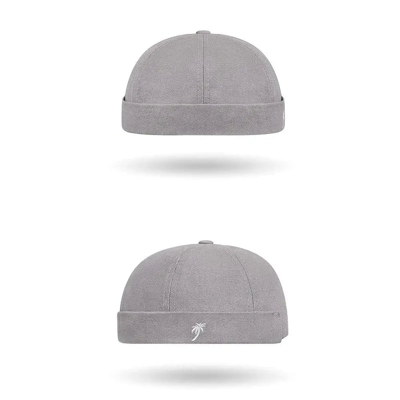 Beanie Hats Men Women Spring Autumn Landlord Hat Streetwear Hip Hop Brimless Hat Embroidered Coconut Tree Docker Cap Wholesale