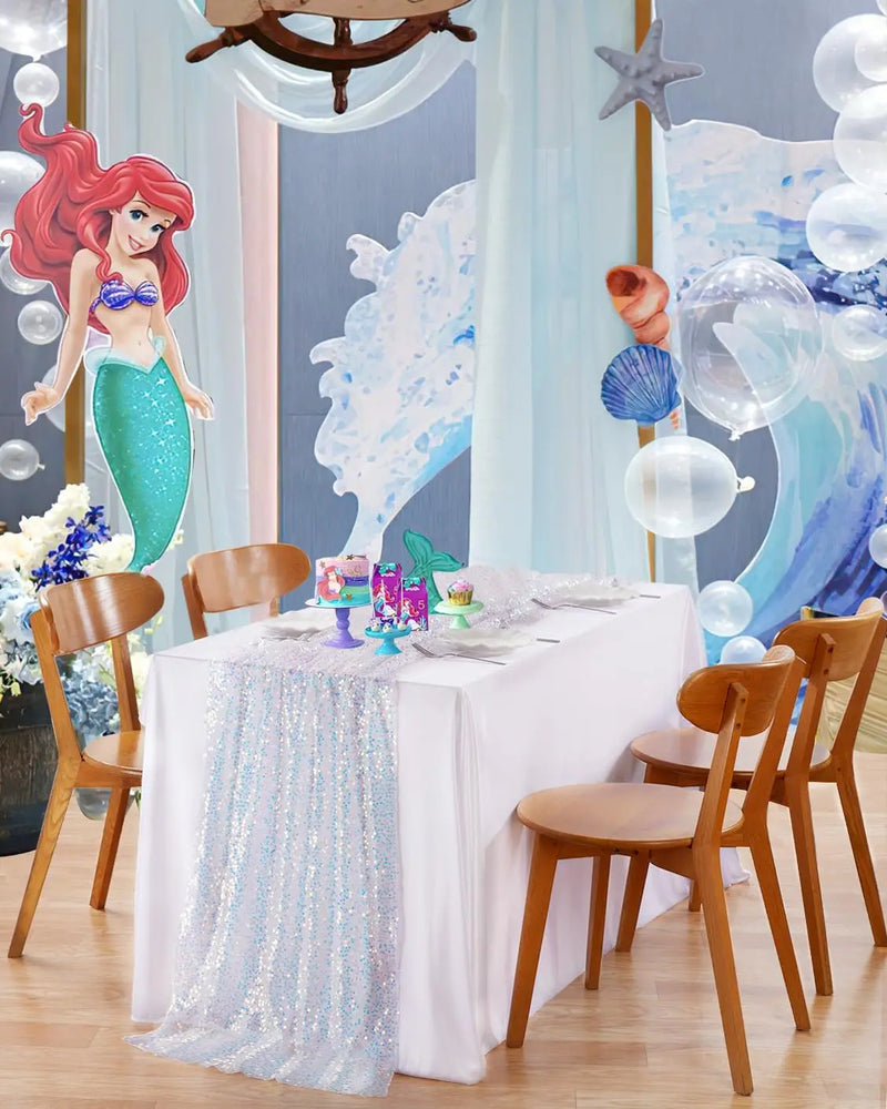 Sequin Fabric Iridescent Mermaid Glitter Fabric Pink Sparkly Fabric for Wedding Costumes Sewing Dress Tablecloth DIY Crafts Gift