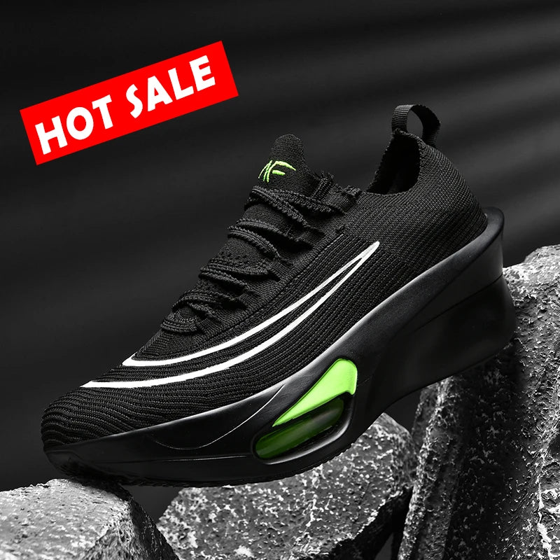 Casual Sneakers Air Cushion Running Shoes Jogging Marathon Men Sports Breathable Lightweight Comfortable Nonskid Leisure Sneaker