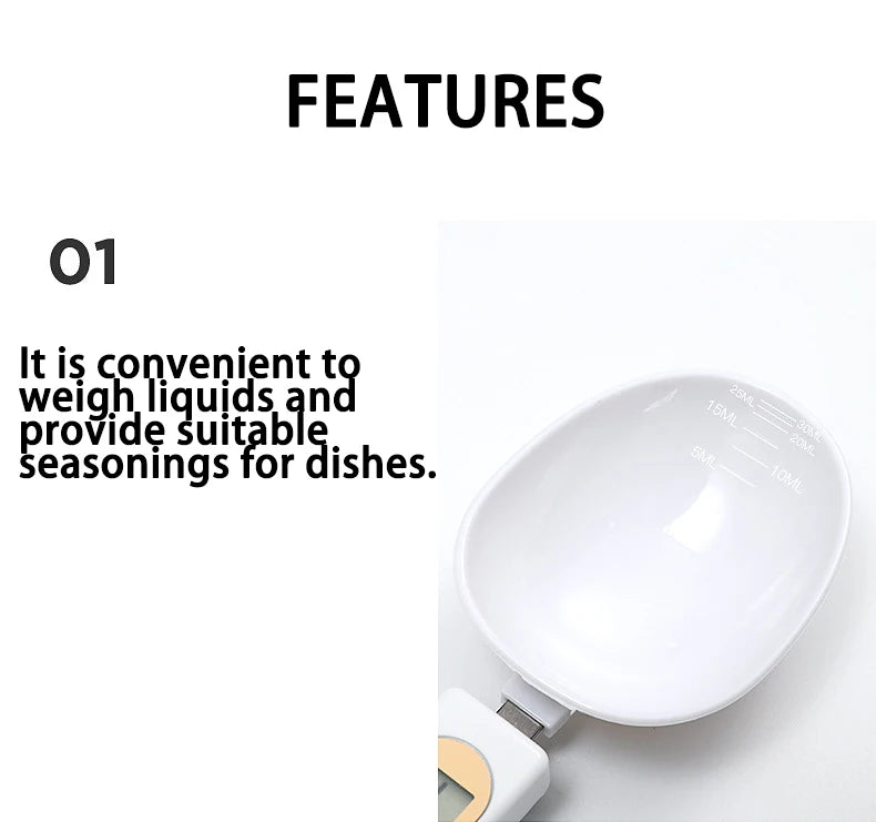 LCD Digital Kitchen Scale 500g 0.1g Measuring Food Spoon Scale Mini Kitchen Tool for Milk Coffee Scale Weight Measuring Spoon