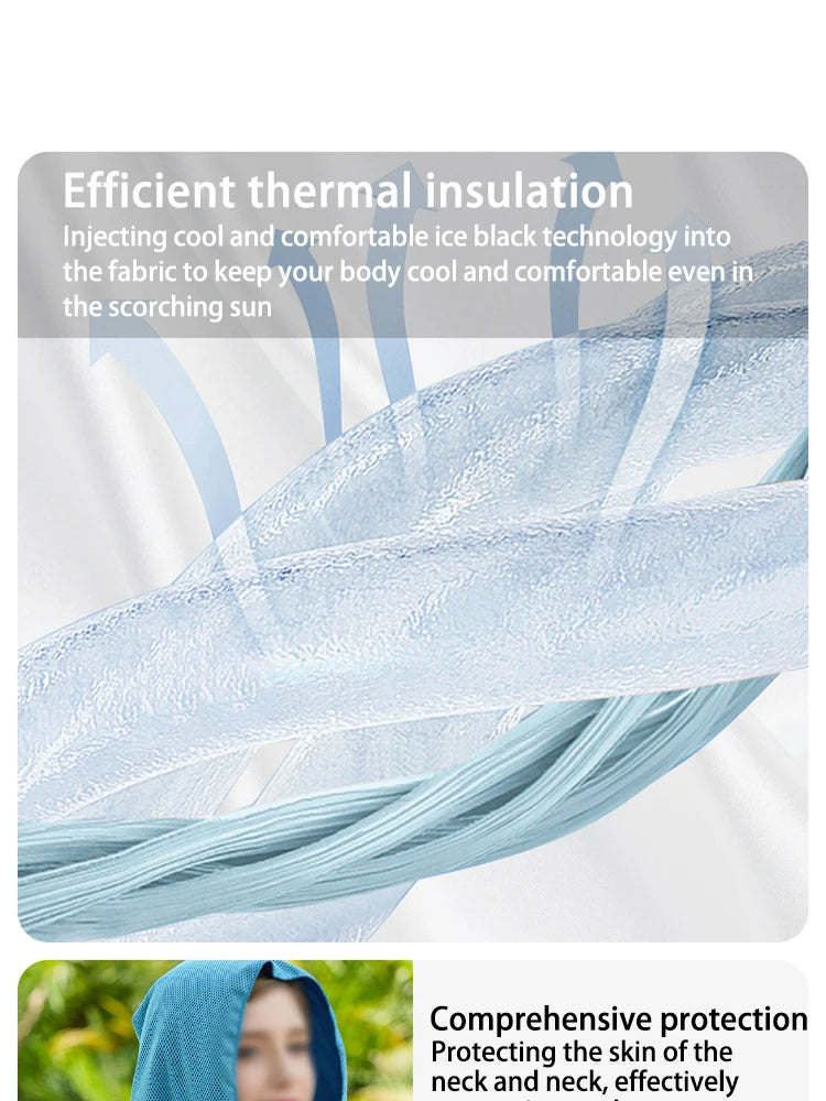 Cooling Hoodie Towel - UV Protection, Quick Drying, Perfect for Sports, Camping, Workouts, Cycling, Golf, Running, Hiking, and F