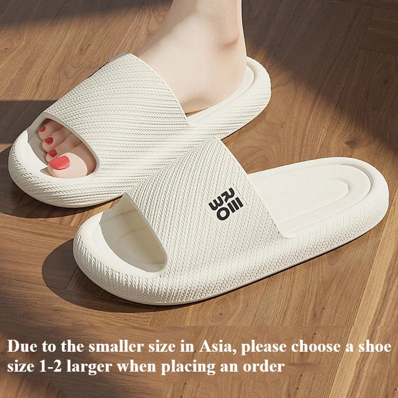 Summer Fashion Slippers Men Shoes Comfortable Slippers For Men Home Flat Sandals Flip Flops Couples Bathroom Indoor Slides