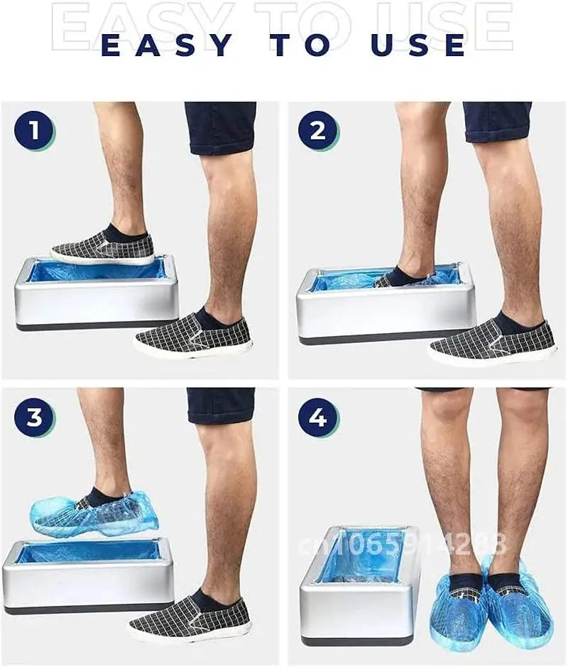 Automatic Shoe Cover Machine Smart Overshoes Dispenser T Buckle Shoe Cover Disposable PE Waterproof for Rainy Floor Clean Indoor