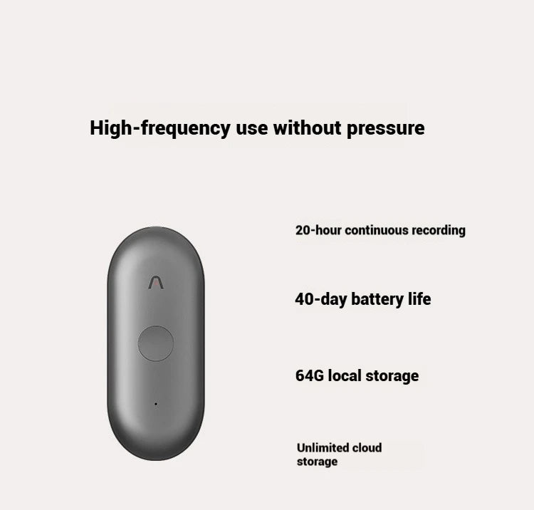 New Plaud Notepin S Wearable AI Voice Recorder, AI Notetaker, Smart Transcription & Summarization, with Wristband & lapel clip