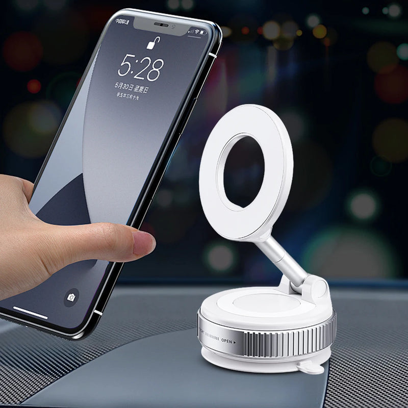 Magnetic Vacuum Car Mount Phone Holder Vacuum Suction Cup Car Phone Stand Universal GPS Navigation Stand for Car Smooth Surfaces