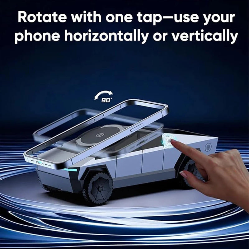 Cybertruck Qi2 3-in-1 CyberDock Wireless Charger – Fast Magnetic Charging Station for iPhone 16/15/14 Pro Max, AirPods & Apple Watch