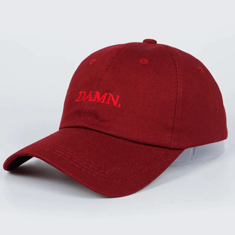 Tatiana Haven DAMN Embroidered Baseball Cap – Unisex Hip Hop Cotton Hat with Adjustable Strap