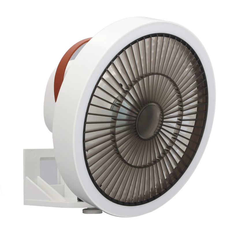 Small Wall Mount Fan with Remote Control Mini Oscillating Fan with Night Light 3 Speeds for RV Bedroom Home Office Garage White