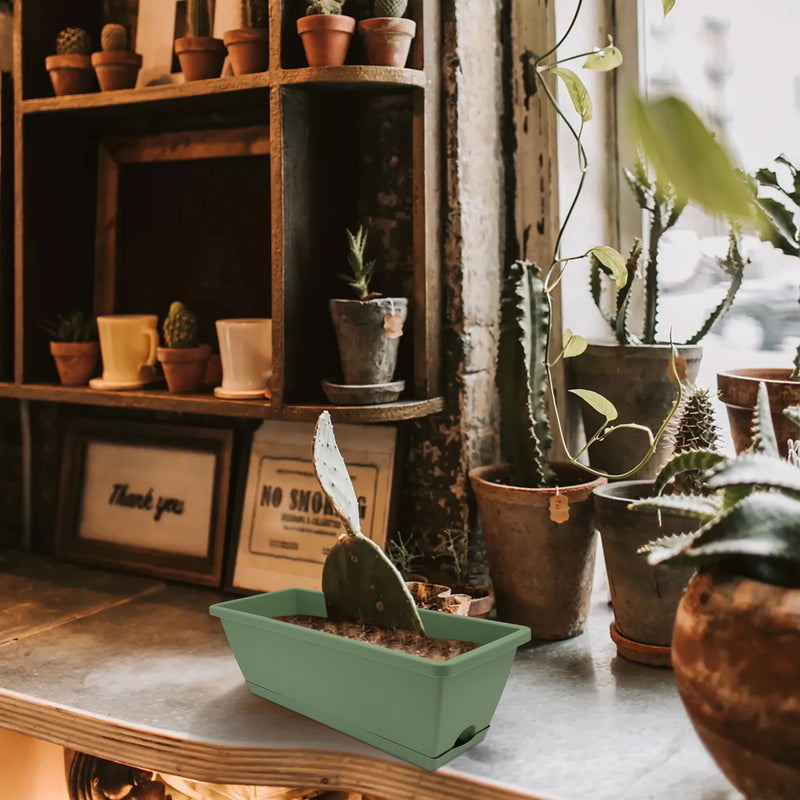 Household Flower Pot Growing Vegetables Flowers Planting Basin Convenient Resin Plant Pot Extra Large Rectangular Planting Pot