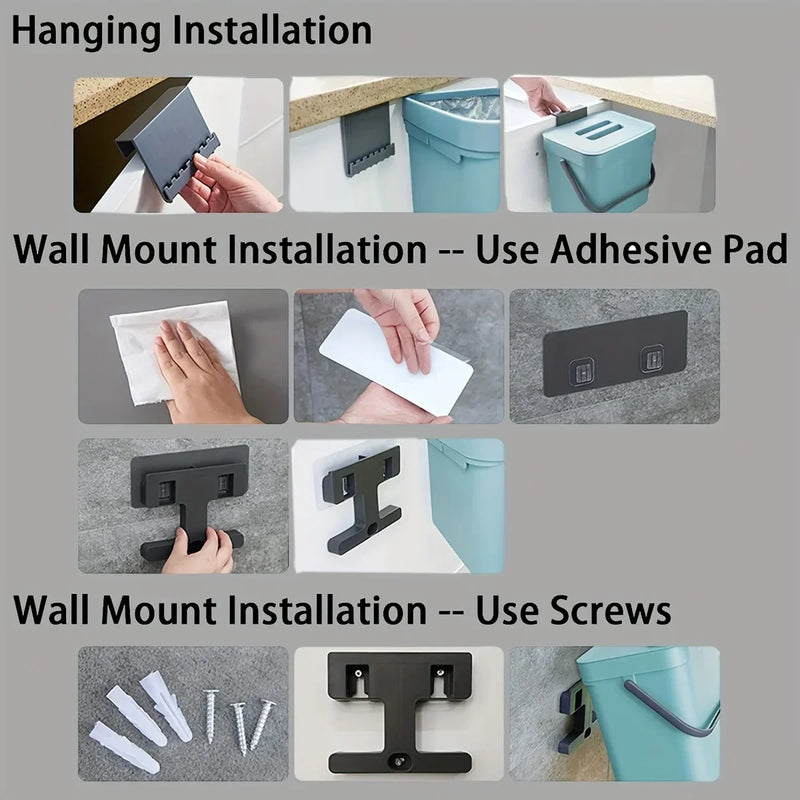 Kitchen Waste Bin Small Kitchen Compost Bin 3L Kitchen Waste Bin Household Countertop Container with Lid for Rubbish Composter