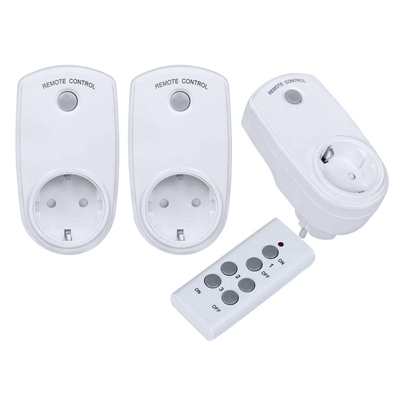 Wireless Smart Remote Control Socket Plug Power Outlet Light Switch Plug Socket Power Outlet Socket EU Plug with Remote Control