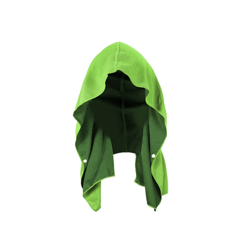 Cooling Hoodie Towel- Hood Towel, Evaporative Cool Technology, Cools Instantly When Wet, , Great for Sports, Fitness, Gym