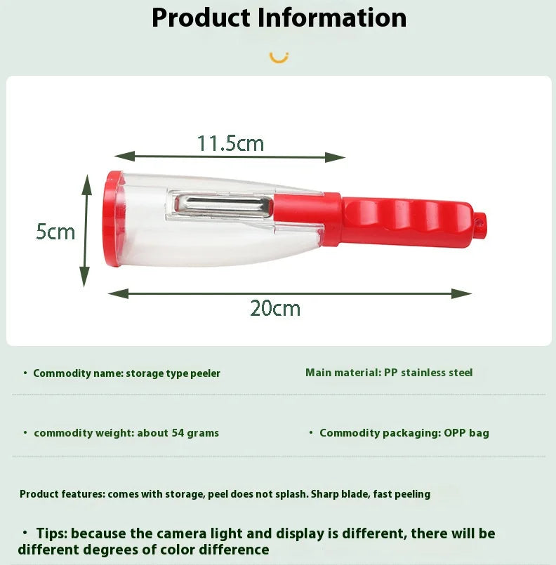 Fruit peeler with storage box for household peeling storage kitchen special anti-splash fruit and vegetable peeler