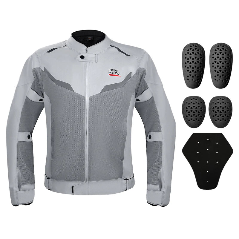 Motorcycle Riding Jacket Men Breathable Summer Clothing Built-in CE Protector Gear Soft Mesh Cycling Motocross Off-road Outfit