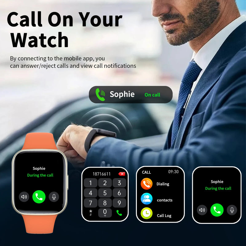 Smart watch, wireless calling /dial,for iPhone/Andriod, multi -Sport mode, calling reminder and rejection, SMS reminder