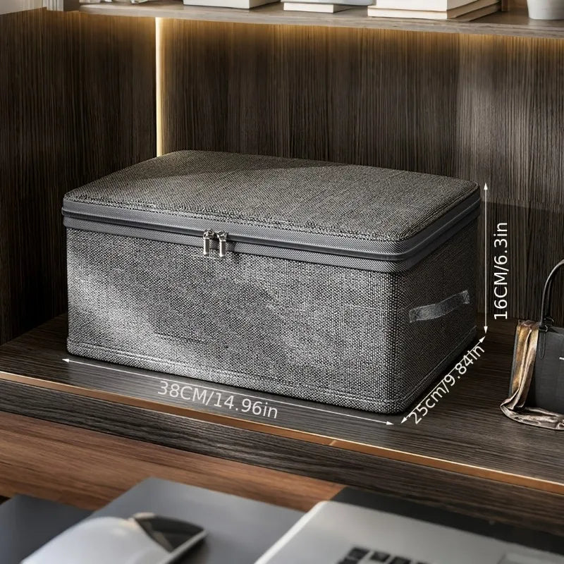 Stackable Foldable Fabric Storage Boxes with Lids and Handles Rigid and Foldable Storage Boxes Clothing Lockers Under-Bed Storag