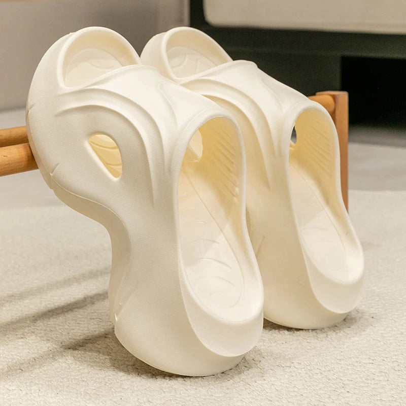 Chunky Platform Slippers for Women Summer Comfortable Wedge Heels Sandals Woman Solid Non Slip EVA Thick Sole Slides Shoes