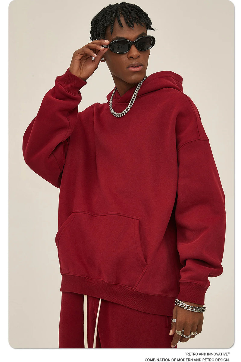 Oversized Sweatshirts for Men & Women Casual Hooded Pullover Unisex Streetwear Loose Fleece Top