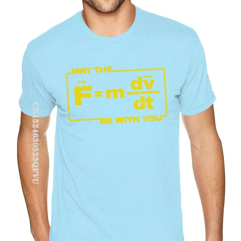 Oversized “May The Force” Star Equation T-Shirt – Funny Physics & Space Graphic Tee for Men and Women