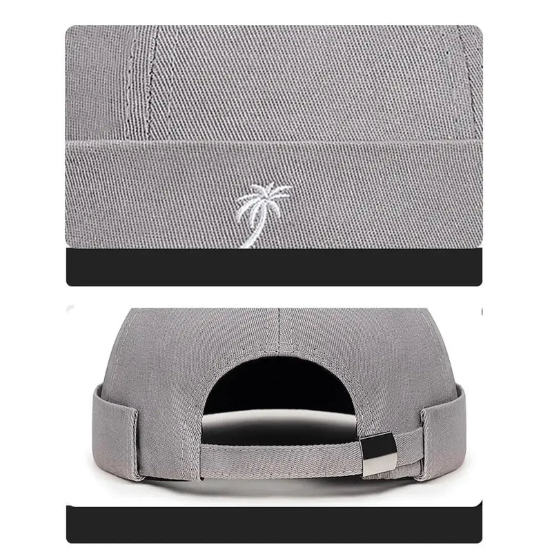 Beanie Hats Men Women Spring Autumn Landlord Hat Streetwear Hip Hop Brimless Hat Embroidered Coconut Tree Docker Cap Wholesale