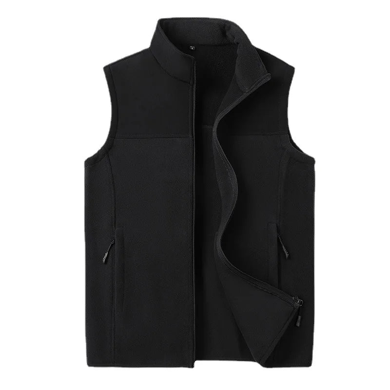 Tatiana Haven Men’s Fleece Winter Vest – Warm Casual Sleeveless Jacket with Zipper and Pockets
