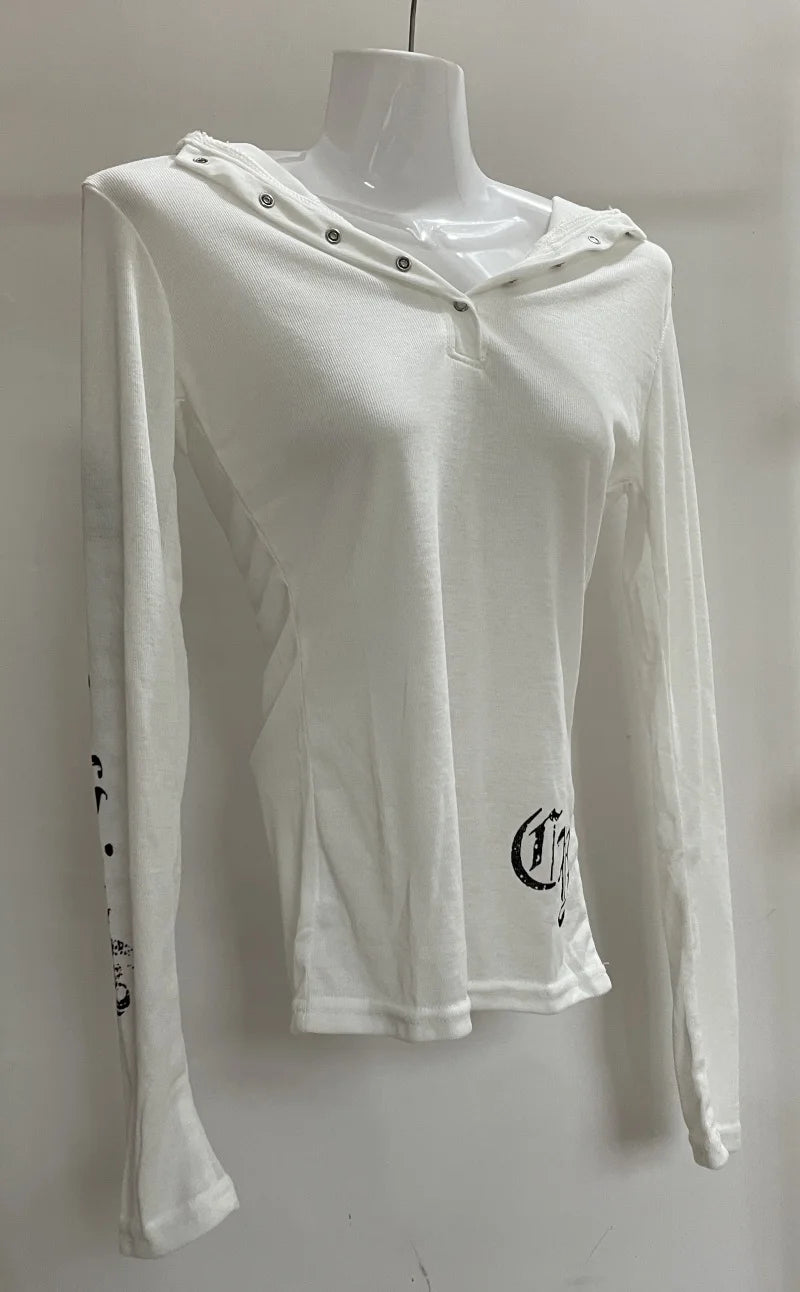 Coquette Aesthetic Hooded T-Shirt Women&