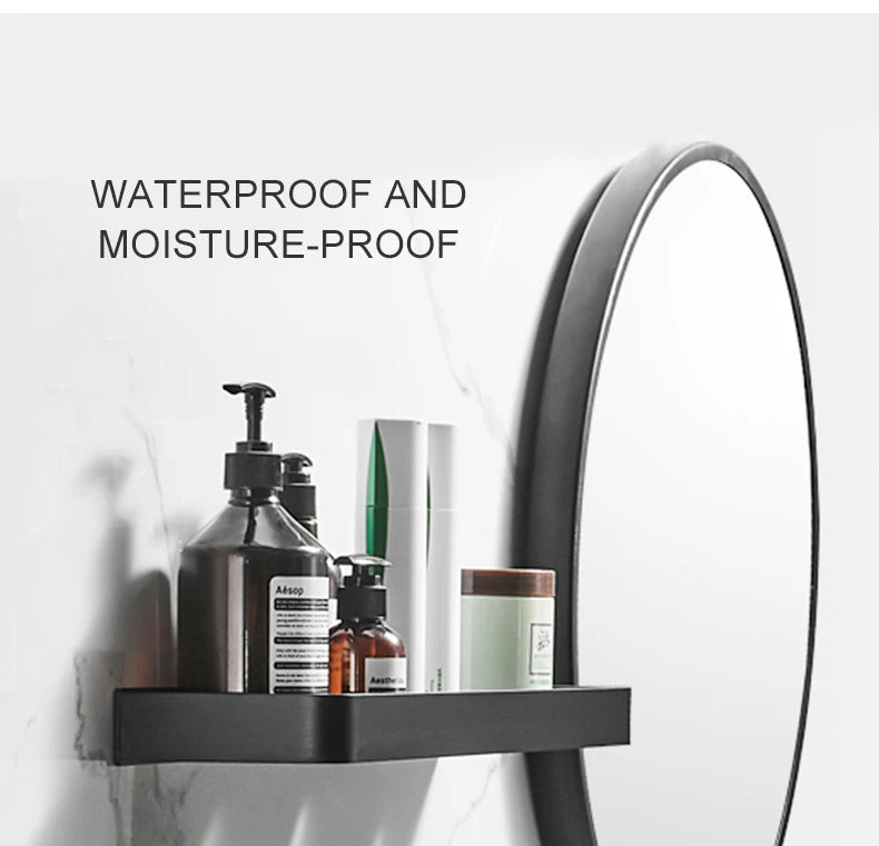 Punch-free Black Bath Shelves Bathroom Shelf Nail-free Shampoo Holder Shelves Storage Shelf Rack Bathroom Basket Holder ML1018