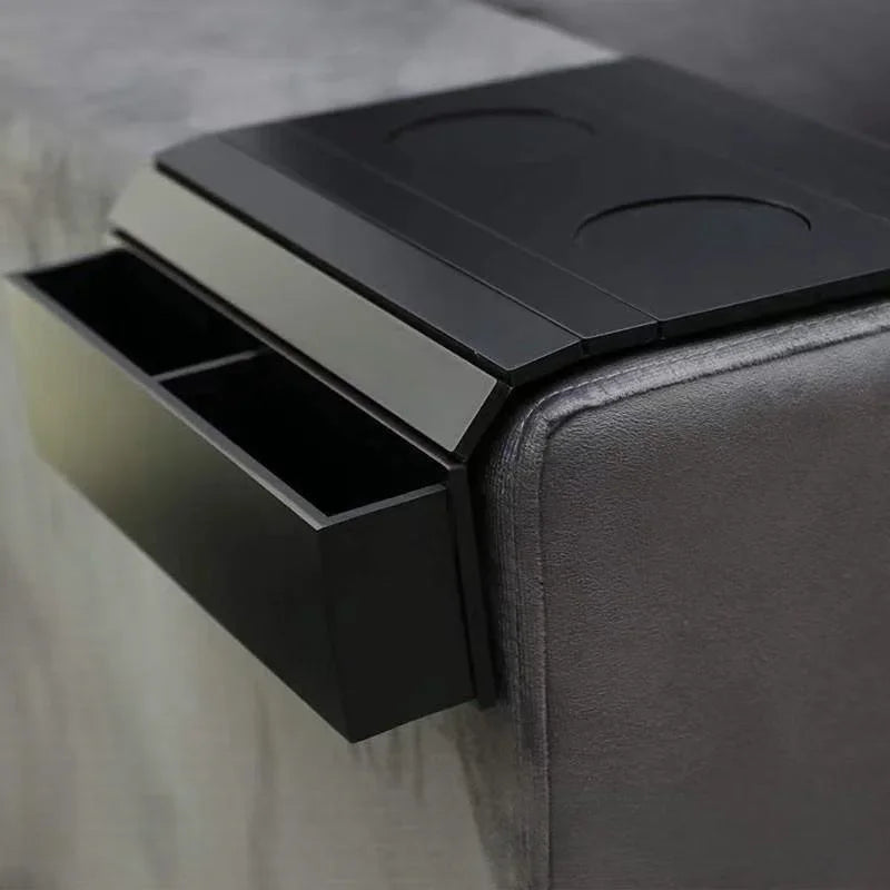Bamboo Wood Sofa Armrest Tray Foldable Space Saving Furniture Storage Tray Wall Table Sofa Armrest Support Tray Home Decoration