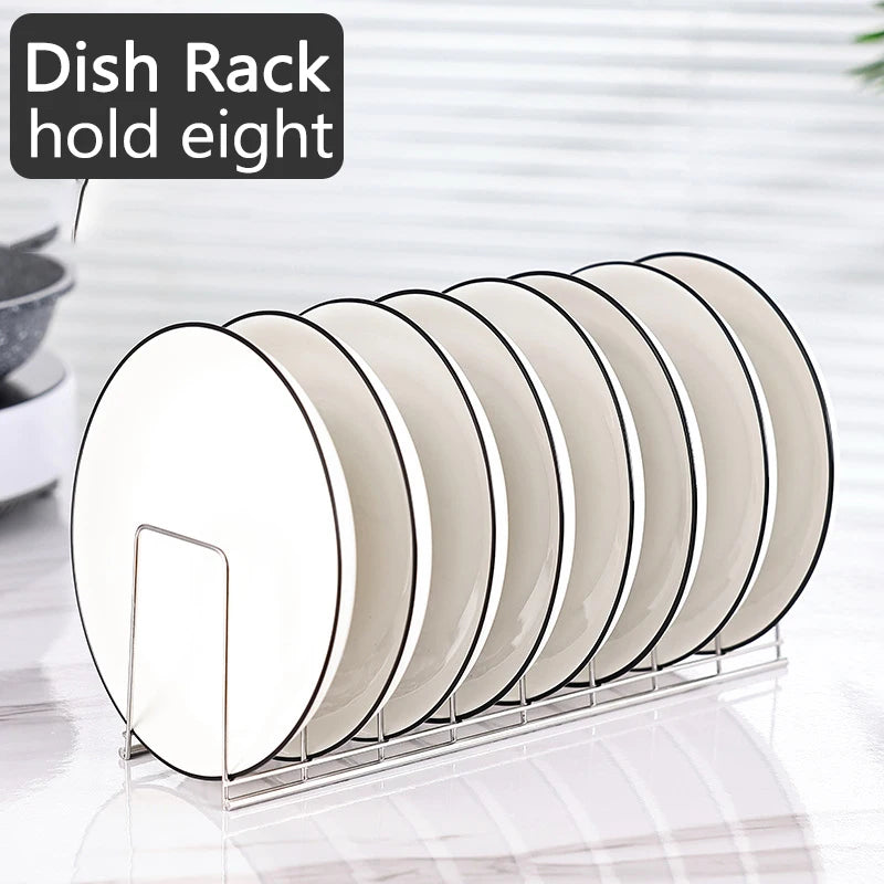 Dish Drying Rack 1-Tier Compact Kitchen Dish Bowl Rack Drainboard Set Rust-Proof Dish Drainer with Utensil Holder Rag Holder