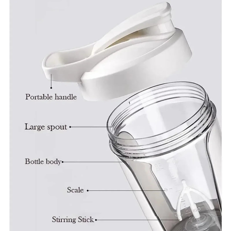 Electric Protein Shaker Cup, Tritan - BPA Free, USB Rechargeable Protein Shake Blender, Portable Blender, Automatic Blender