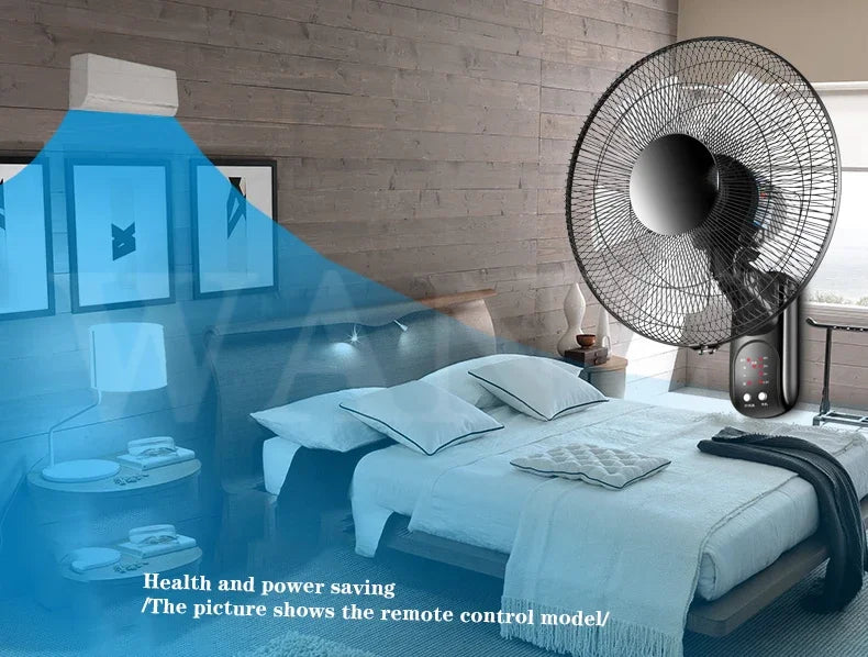 Household Wall-Mounted Electric Fan 220V/60W 16-Inch Living Room Kitchen Fan With 3 Speed Adjustable Smart Version/Mechanical