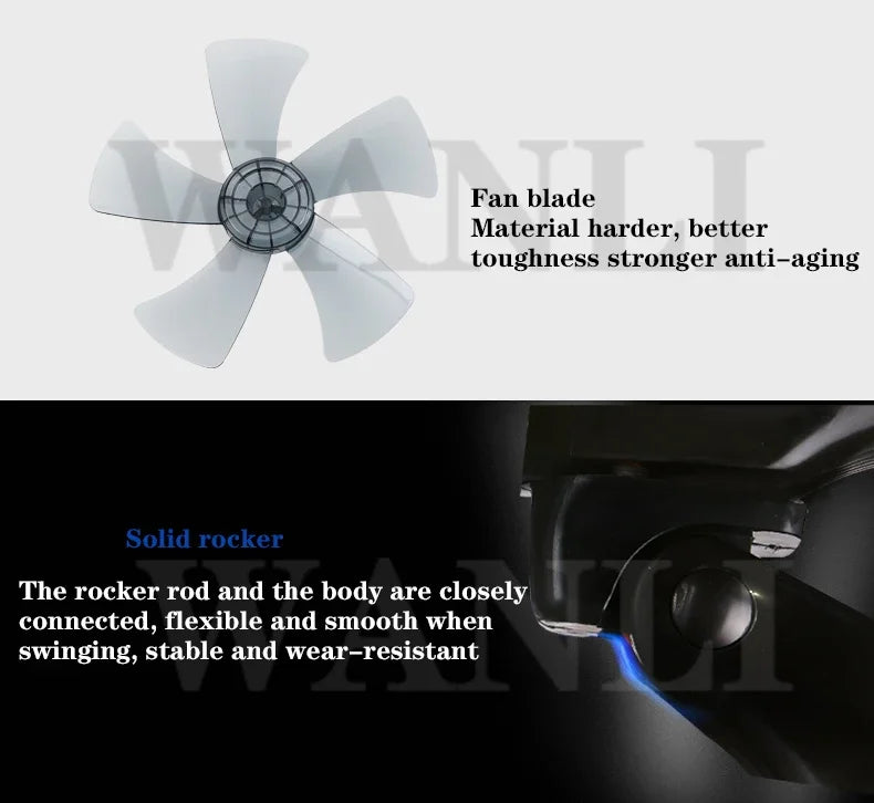 Household Wall-Mounted Electric Fan 220V/60W 16-Inch Living Room Kitchen Fan With 3 Speed Adjustable Smart Version/Mechanical