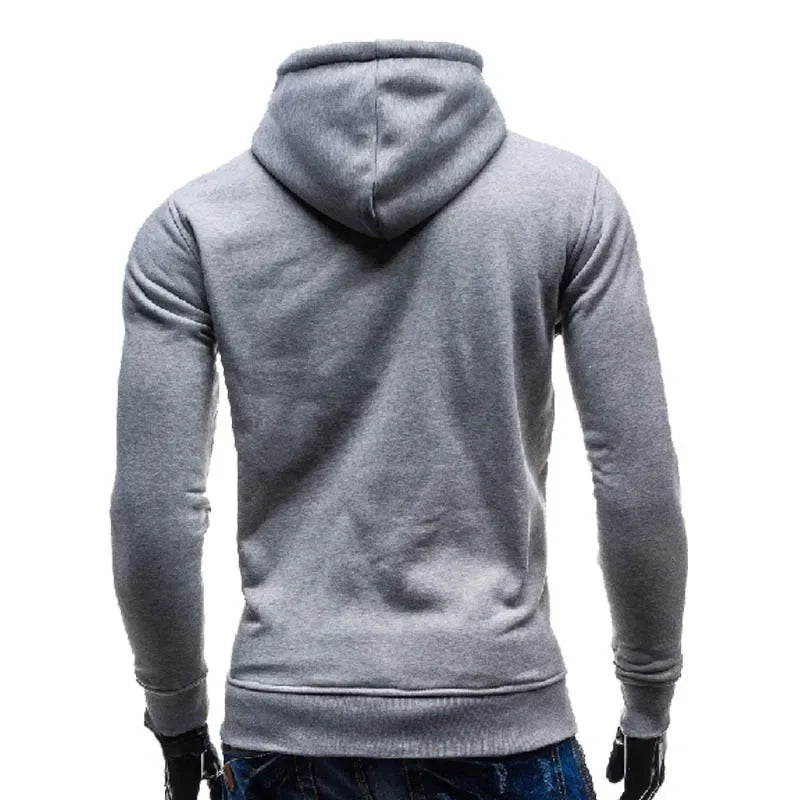 Men’s Slim Fit Hoodie – Fleece Pullover Sweatshirt for Spring and Autumn Casual Wear