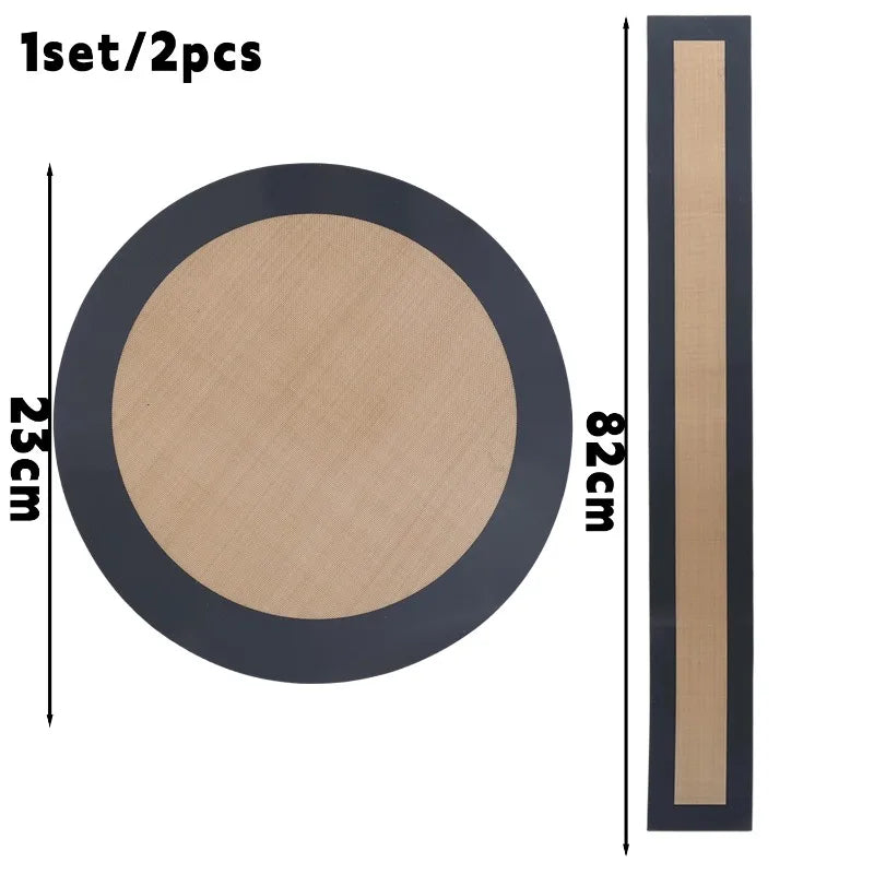 Silicone Round Baking Mat Air Fryer Oven Baking Sheets Non-Stick Baking Liners Reusable Bake Dish for Cake Pizza Pastry Cookie