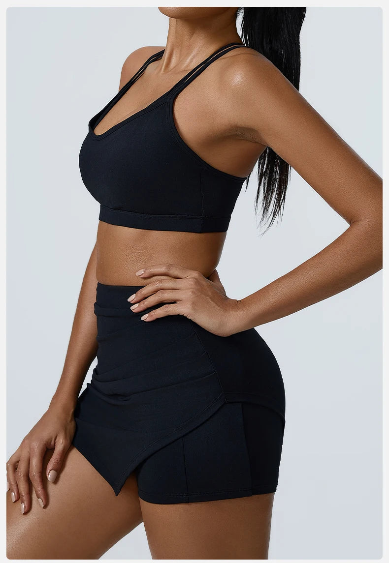 Yoga Sets 2 Pieces Workout Sets for Women Tracksuit Sportswear Gym Clothes High Waist Shorts Outfits Running Suits Fitness Bras