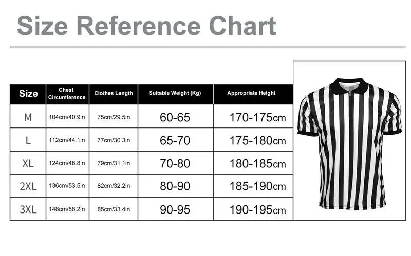 Striped Referee Shirt Men&