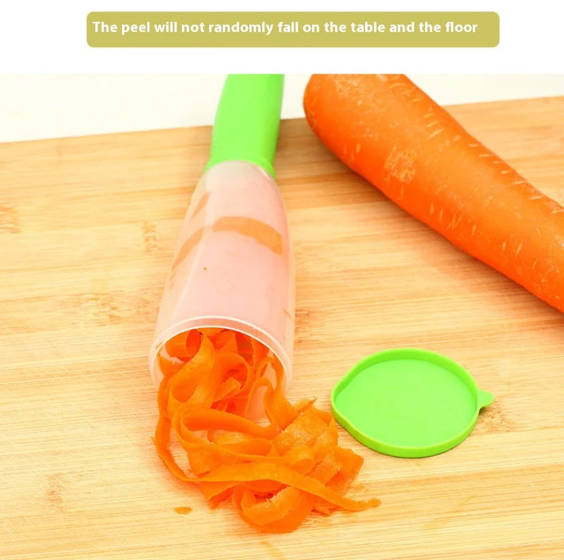 Fruit peeler with storage box for household peeling storage kitchen special anti-splash fruit and vegetable peeler