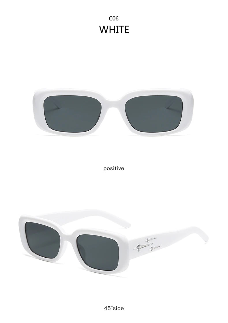 Retro Y2K Style Small Square Sunglasses Women kitten Eye Sunglasses Fashion Colorful Mirror Goggles Men Punk Sports Suns Glasses