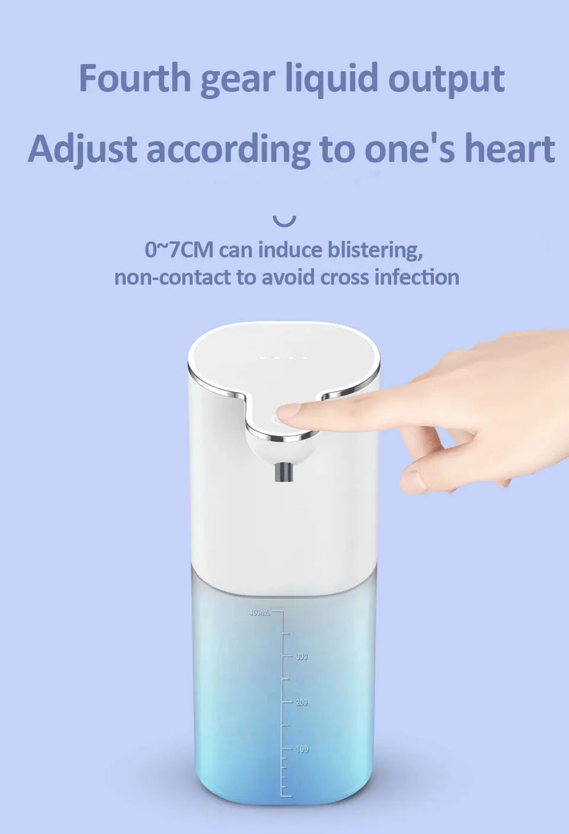 Automatic Soap Dispensers 400ml 4-Gears Adjustable Bathroom Smart Washing Hand Machine USB Rechargeable Touchless Hand Sanitizer